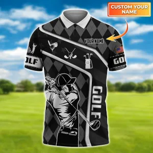 Golf 002 - Personalized Name 3D Polo Shirt - Nvc97