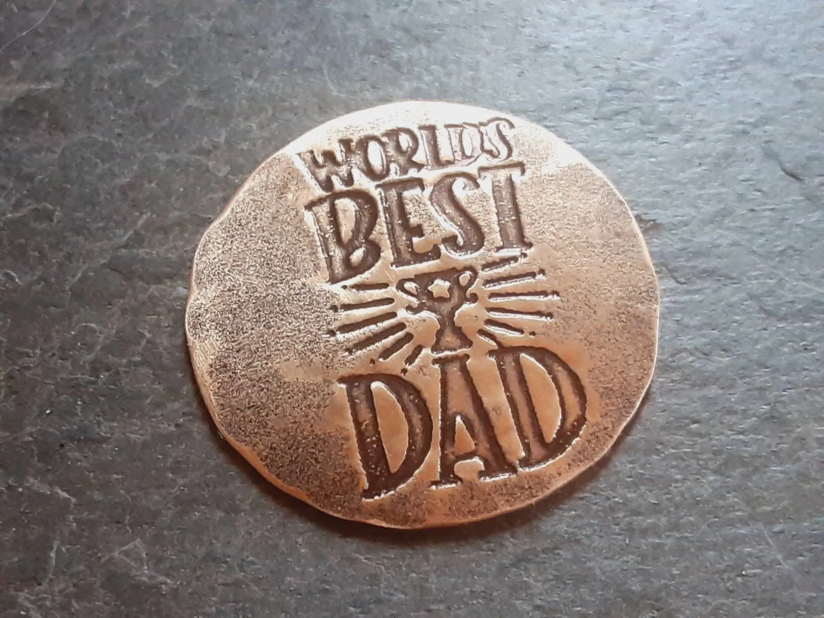 Golf ball marker in bronze for dad