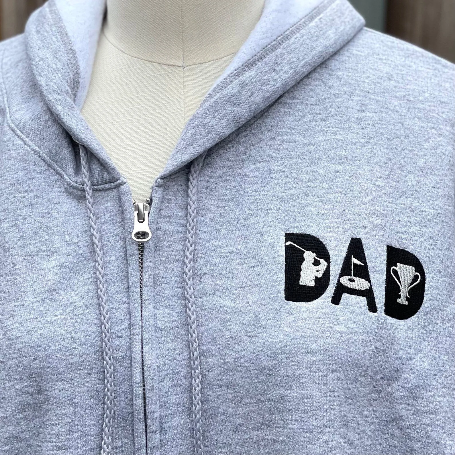 Golf Dad Gift - Full Zip Up Hoodie