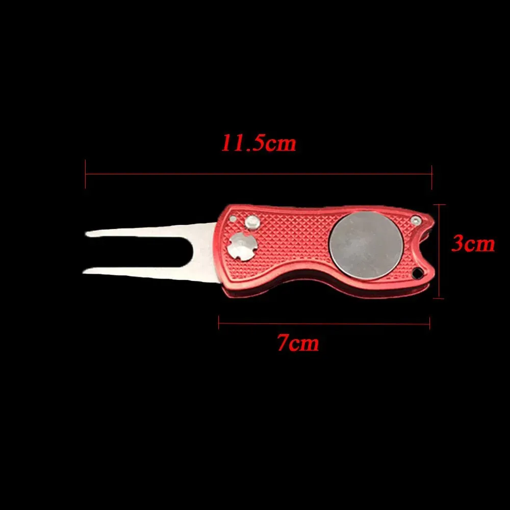 Golf Divot Repair Tool with Magnetic Ball Marker