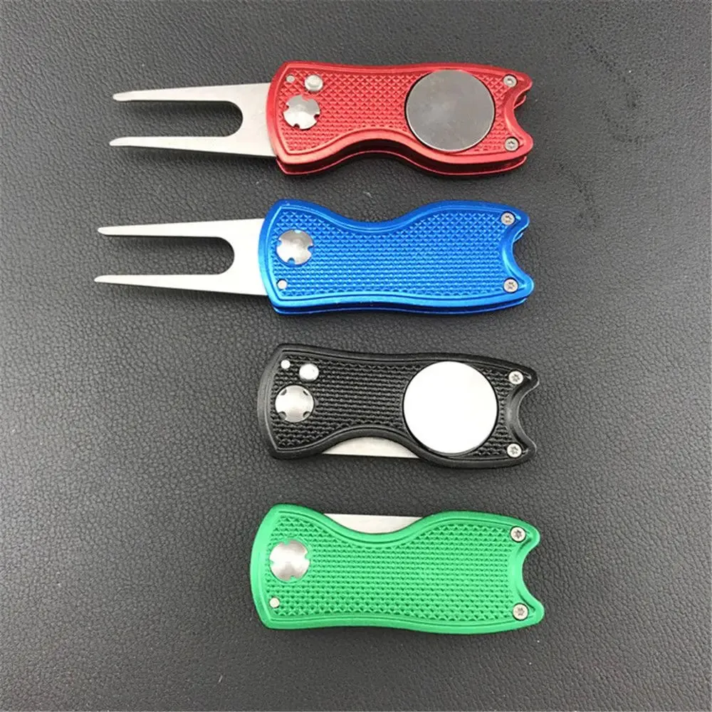 Golf Divot Repair Tool with Magnetic Ball Marker