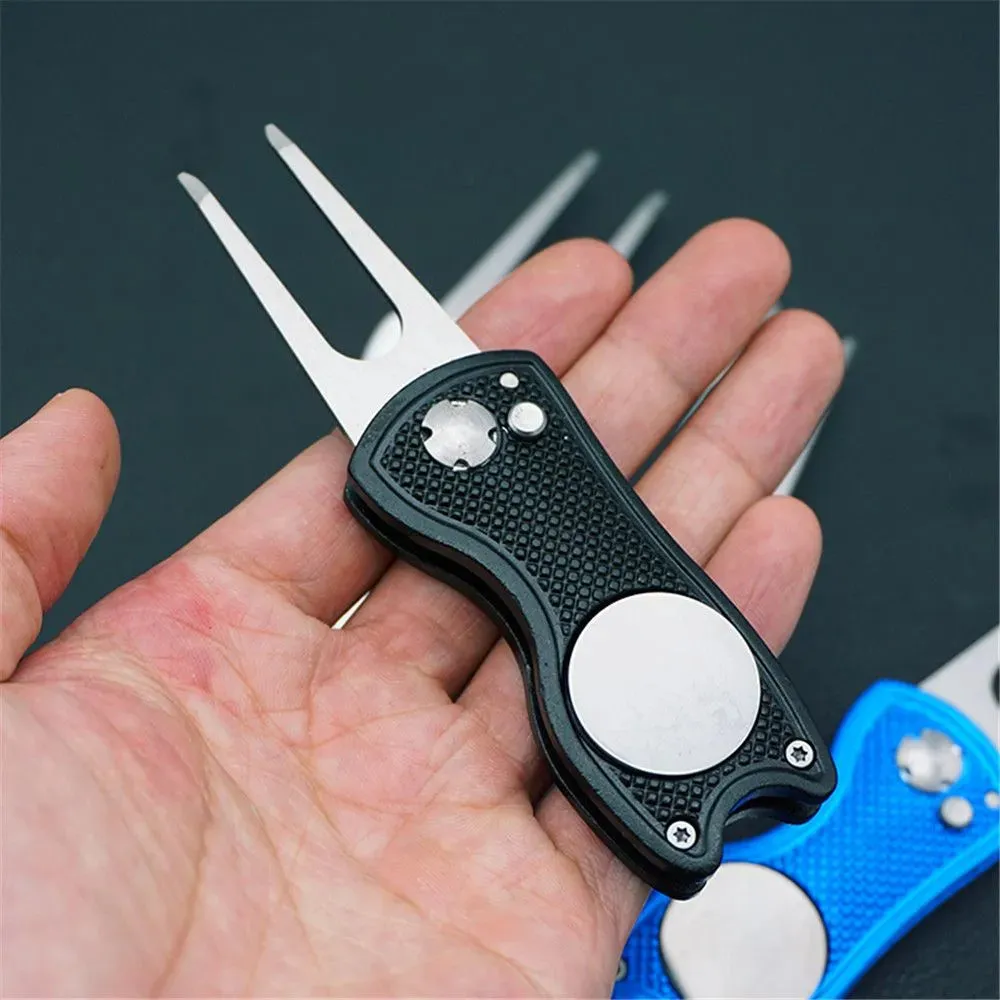 Golf Divot Repair Tool with Magnetic Ball Marker