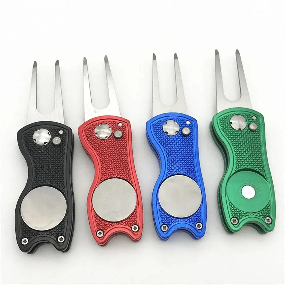 Golf Divot Repair Tool with Magnetic Ball Marker