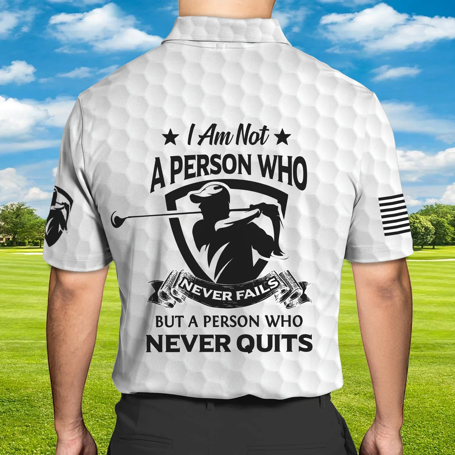 Golf - Never Quit - Personalized Name 3D Polo Shirt 39 - Nvc97