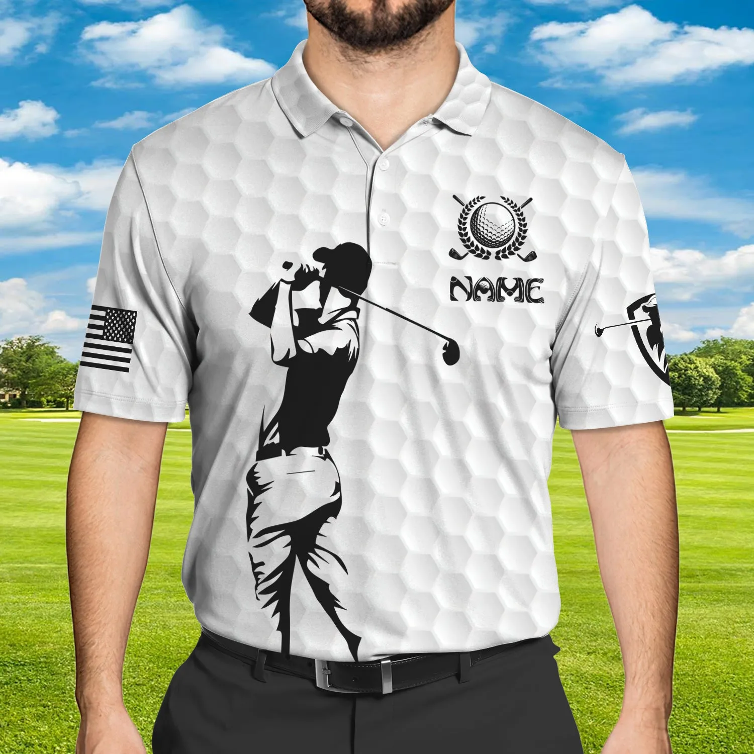 Golf - Never Quit - Personalized Name 3D Polo Shirt 39 - Nvc97
