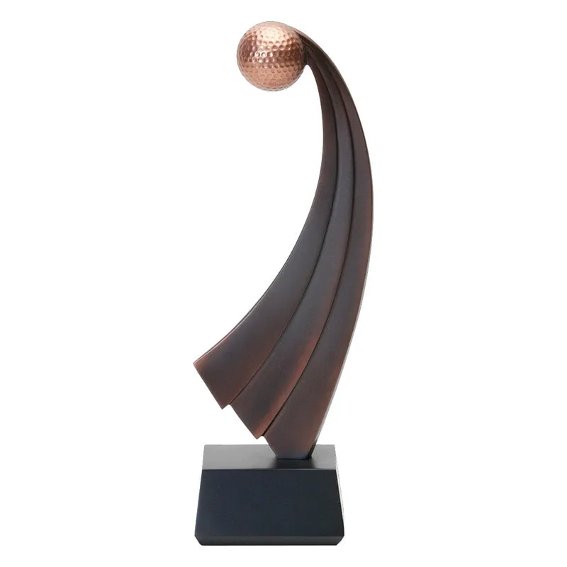 Golf Trophy - Bronze Wave
