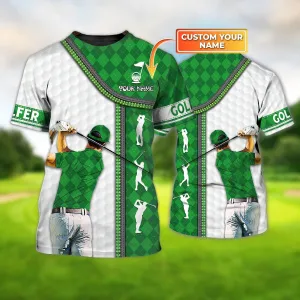 Golfer I - Personalized Name 3D T Shirt - TD96