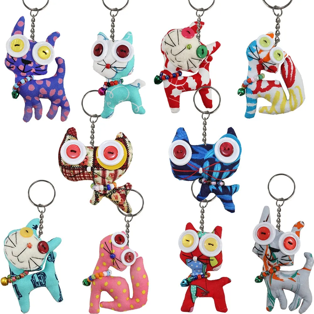 Googly Eye Kitty Keychains