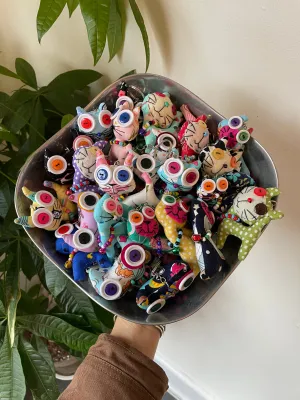 Googly Eye Kitty Keychains