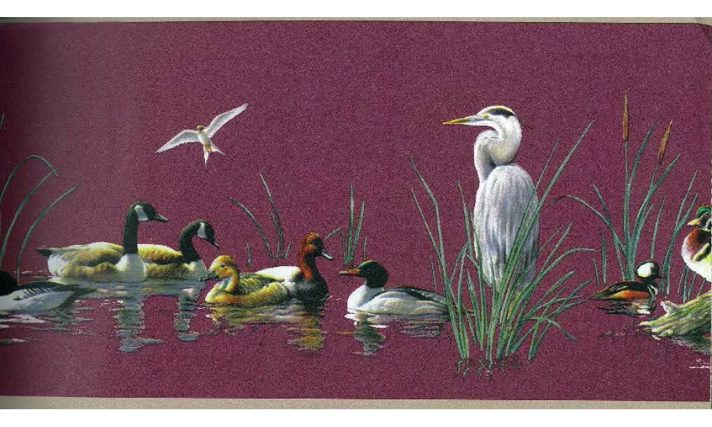 Goose duck teal swan HB739 Wallpaper Border
