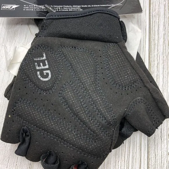 Gore Wear C5 Short Bike Gloves‎ Mens Small Black Red Cycling Gloves Fingerless