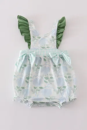 Green Botanical Print Girl Bubble