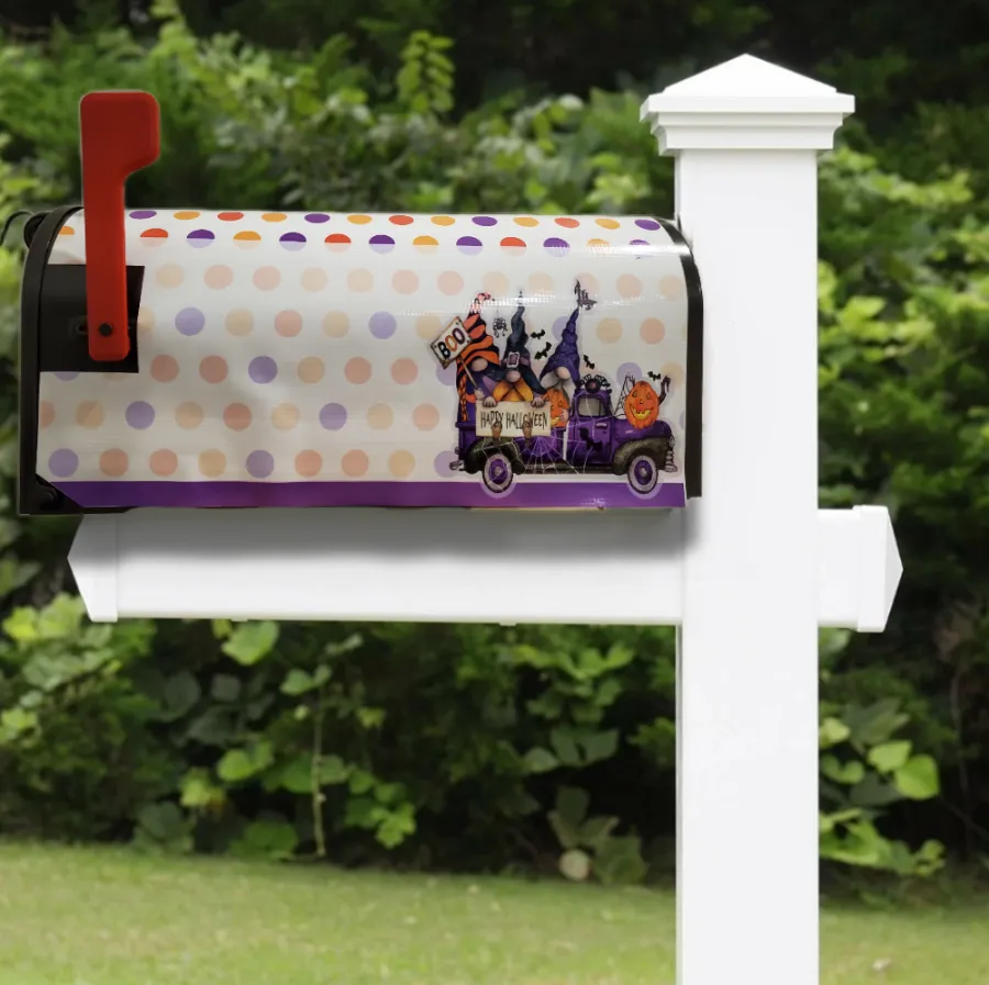 Halloween Gnomes Mailbox Cover
