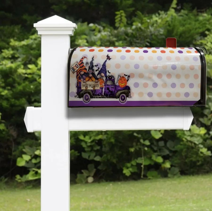 Halloween Gnomes Mailbox Cover