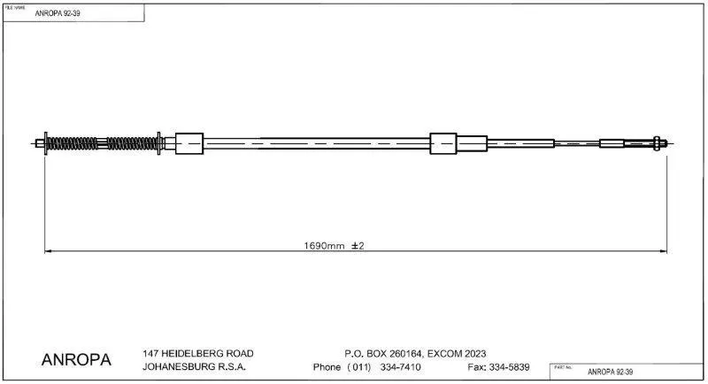 Handbrake Cable Vw Citi Golf
