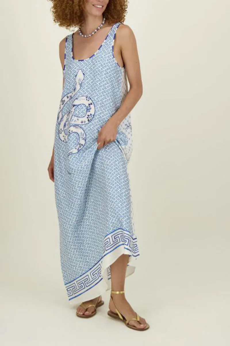 HBZ1173 Snake Print Maxi Dress