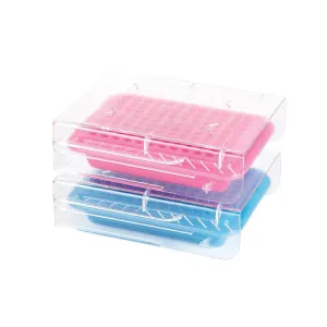 Heathrow Scientific 120729 PCR Cooler, 96 Well Pink/Purple & Lt.Blue/Dk.Blue
