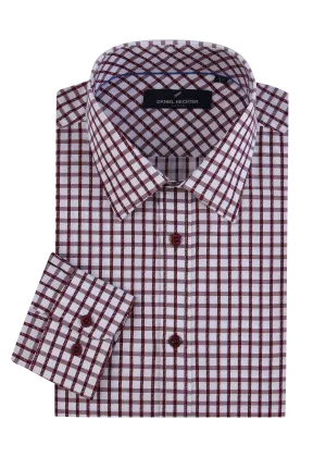 Hechter Paris Gingham Slim Fit Dress Non-Iron Shirt