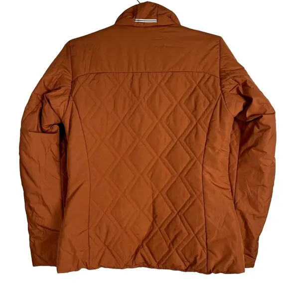 Helly Hansen Canyon Red Orange Quilted Insulator Jacket Size Medium Outdoorsy