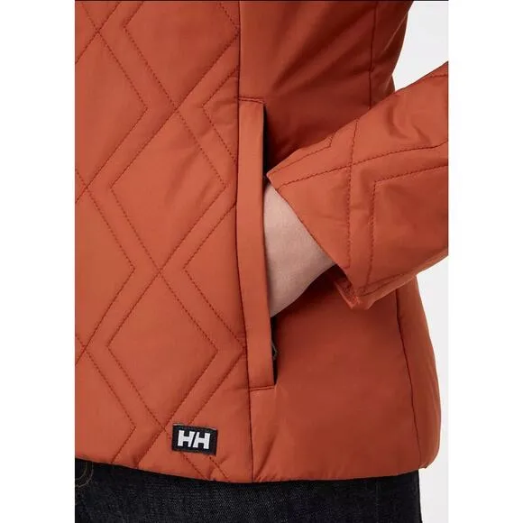 Helly Hansen Canyon Red Orange Quilted Insulator Jacket Size Medium Outdoorsy