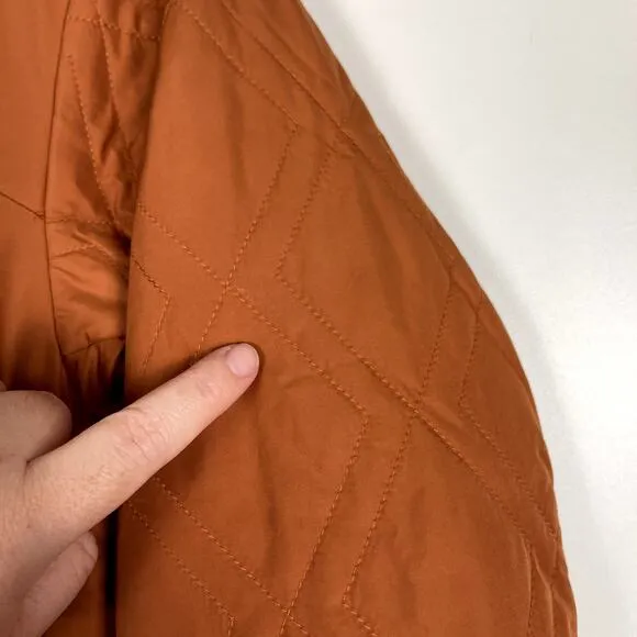 Helly Hansen Canyon Red Orange Quilted Insulator Jacket Size Medium Outdoorsy