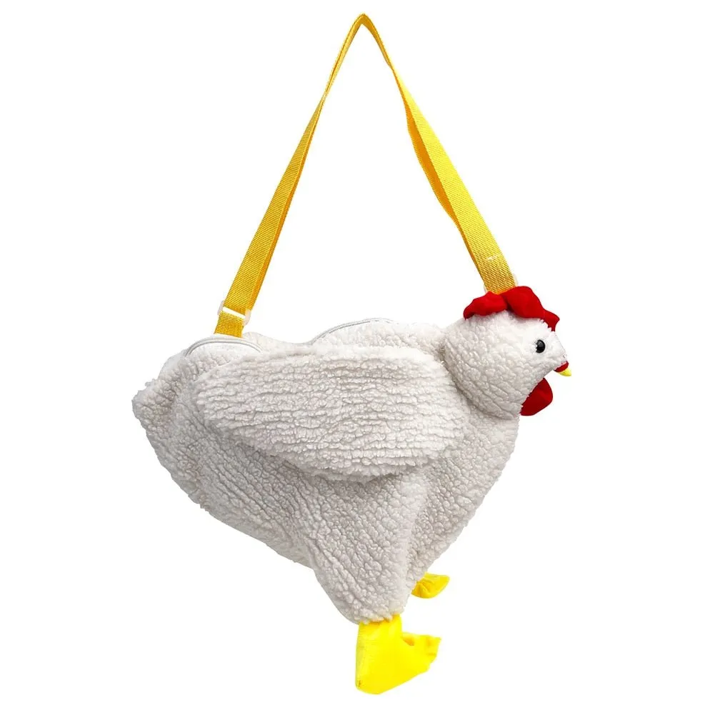 Hen Shape Plush Shoulder Bag: Women's Crossbody Purse