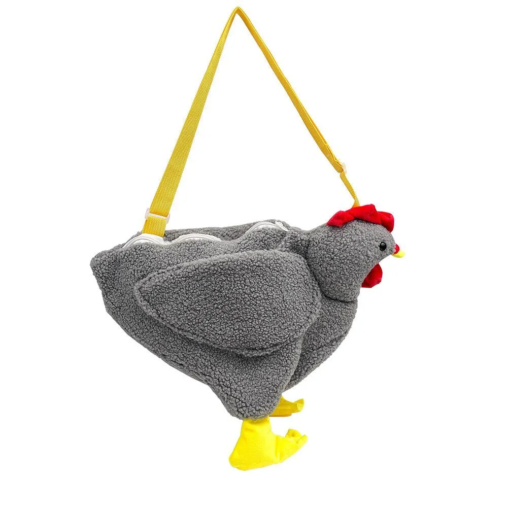 Hen Shape Plush Shoulder Bag: Women's Crossbody Purse