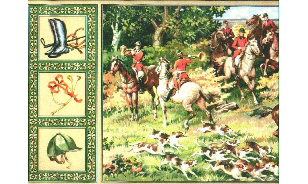 Horses and Dogs b72091 Wallpaper Border