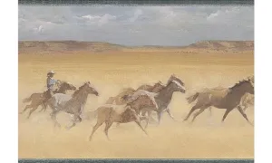 Horses EL49047B Wallpaper Border