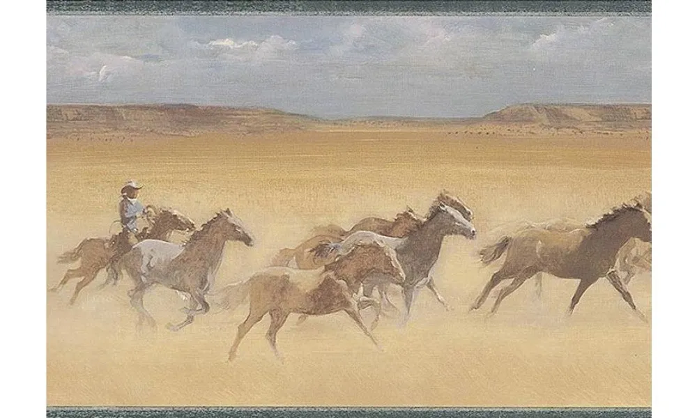 Horses EL49047B Wallpaper Border