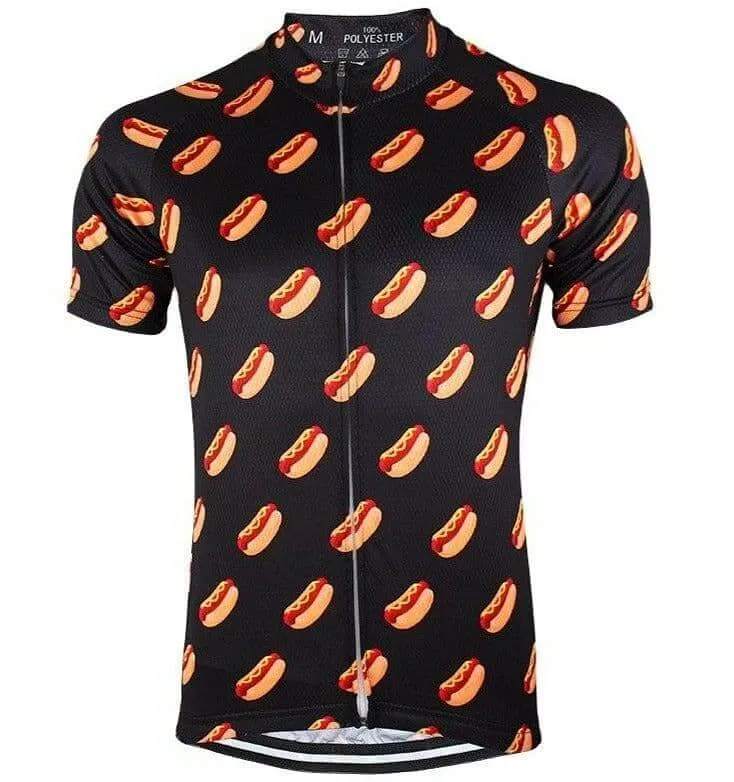Hot Diggidy Dog Cycling Jersey - Black