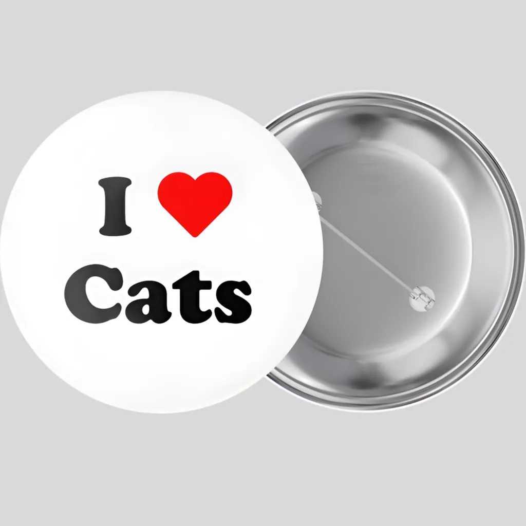 I Heart Cats Pinback Button