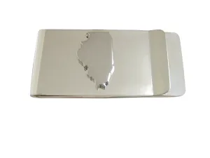 Illinois State Map Shape Money Clip