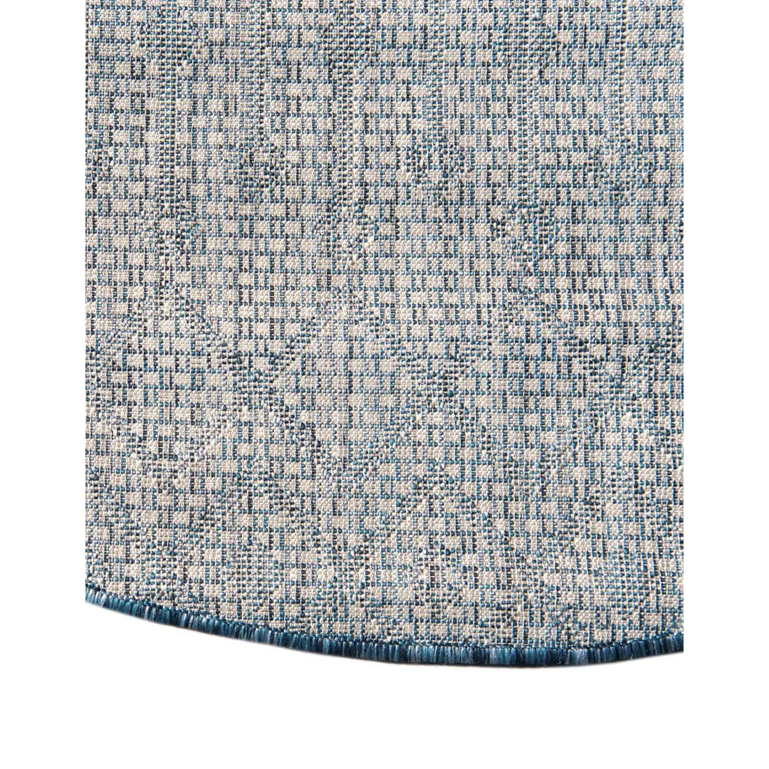 Innsbrook Southwestern Power Loom Teal Indoor/Outdoor Area Rug Laurel Foundry Modern Farmhouse® Rug Size: Oval 2'2" x 3'1"