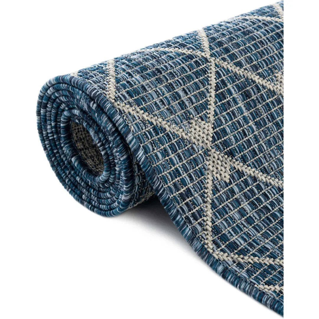 Innsbrook Southwestern Power Loom Teal Indoor/Outdoor Area Rug Laurel Foundry Modern Farmhouse® Rug Size: Oval 2'2" x 3'1"