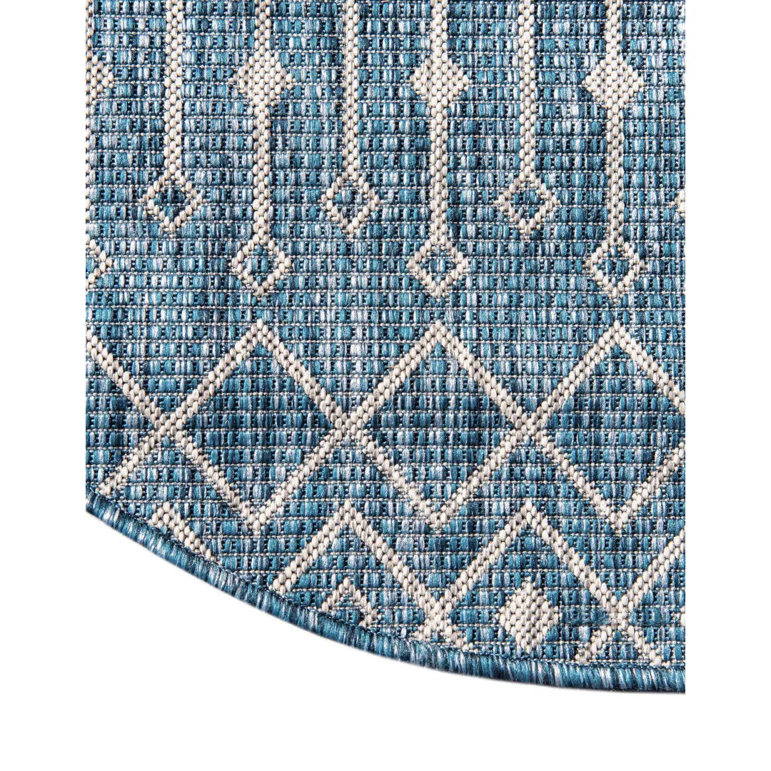 Innsbrook Southwestern Power Loom Teal Indoor/Outdoor Area Rug Laurel Foundry Modern Farmhouse® Rug Size: Oval 2'2" x 3'1"