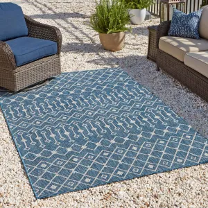 Innsbrook Southwestern Power Loom Teal Indoor/Outdoor Area Rug Laurel Foundry Modern Farmhouse® Rug Size: Rectangle 8' x 11'4"