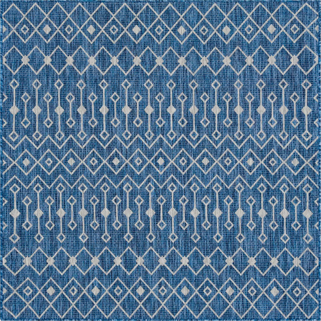Innsbrook Southwestern Power Loom Teal Indoor/Outdoor Area Rug Laurel Foundry Modern Farmhouse® Rug Size: Square 6'1"
