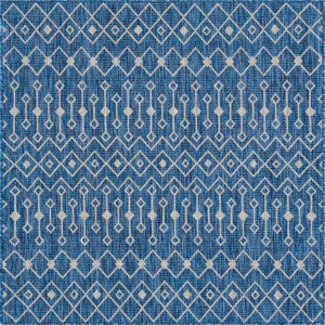 Innsbrook Southwestern Power Loom Teal Indoor/Outdoor Area Rug Laurel Foundry Modern Farmhouse® Rug Size: Square 6'1"