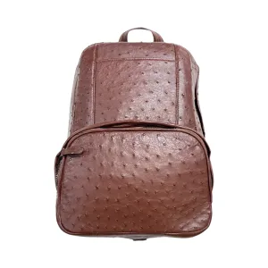Kashani Chocolate Brown Ostrich Quill Backpack