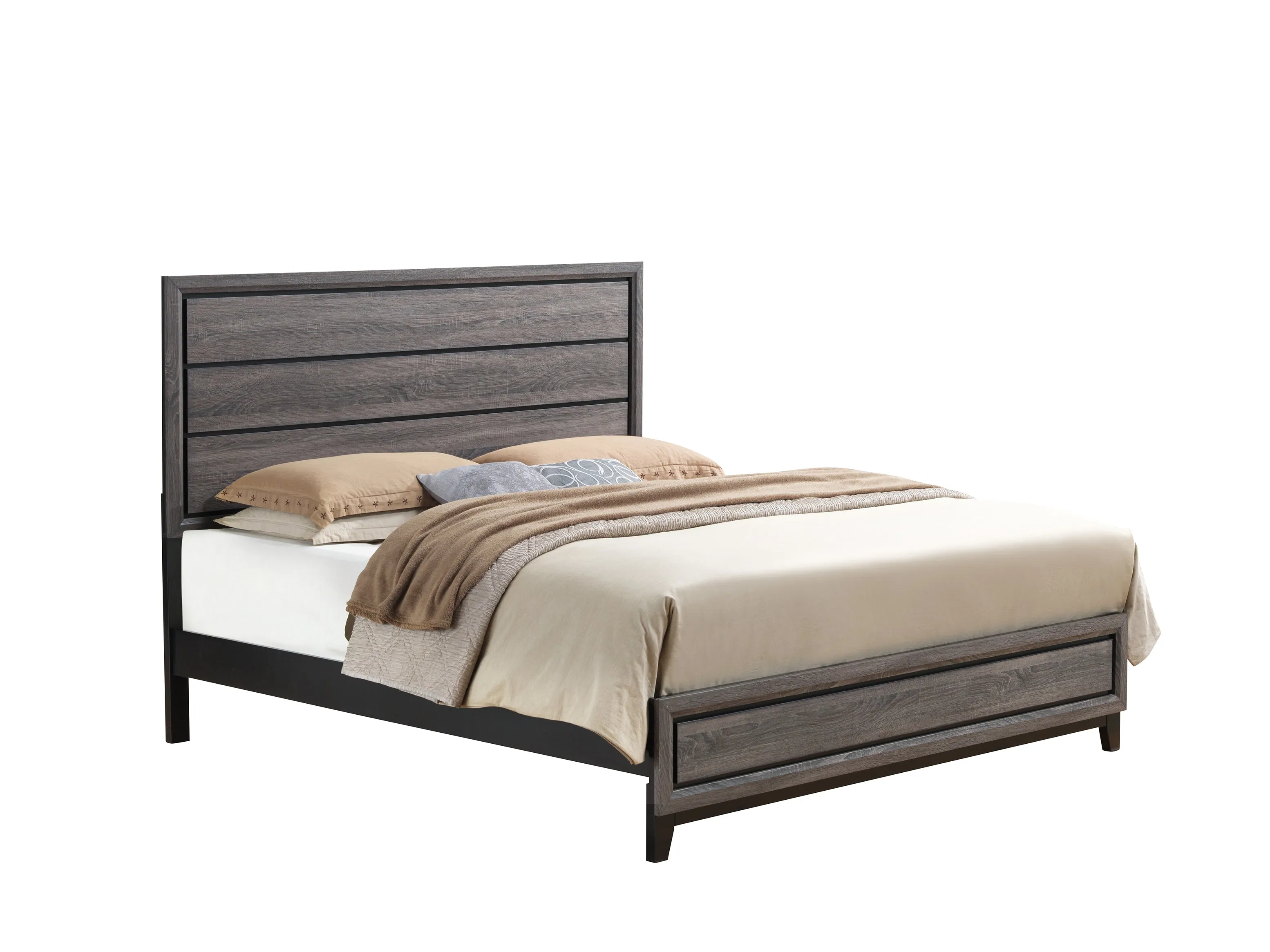 Kate Foil Grey Panel Bed