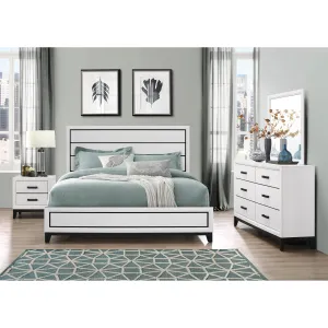 Kate Panel Bedroom Set (White)