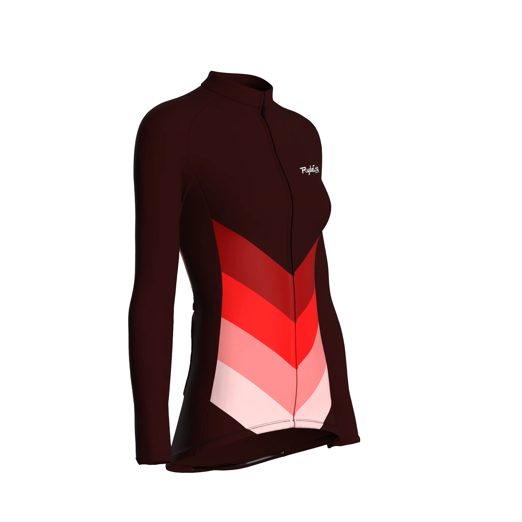 Kinetic Flow | Dark Red Female Long Sleeves Jersey