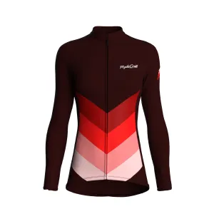 Kinetic Flow | Dark Red Female Long Sleeves Jersey