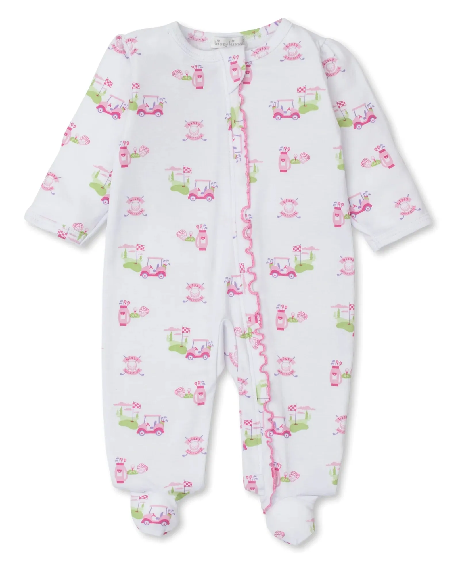 Kissy Kissy | Golf Club Pink Zip Footie