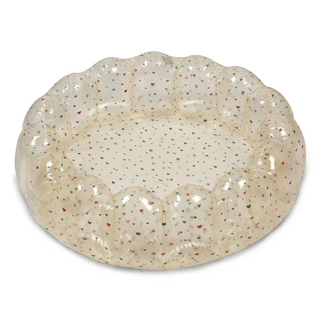 Konges Sløjd - Small shell transparent paddling pool - Multi Hearts