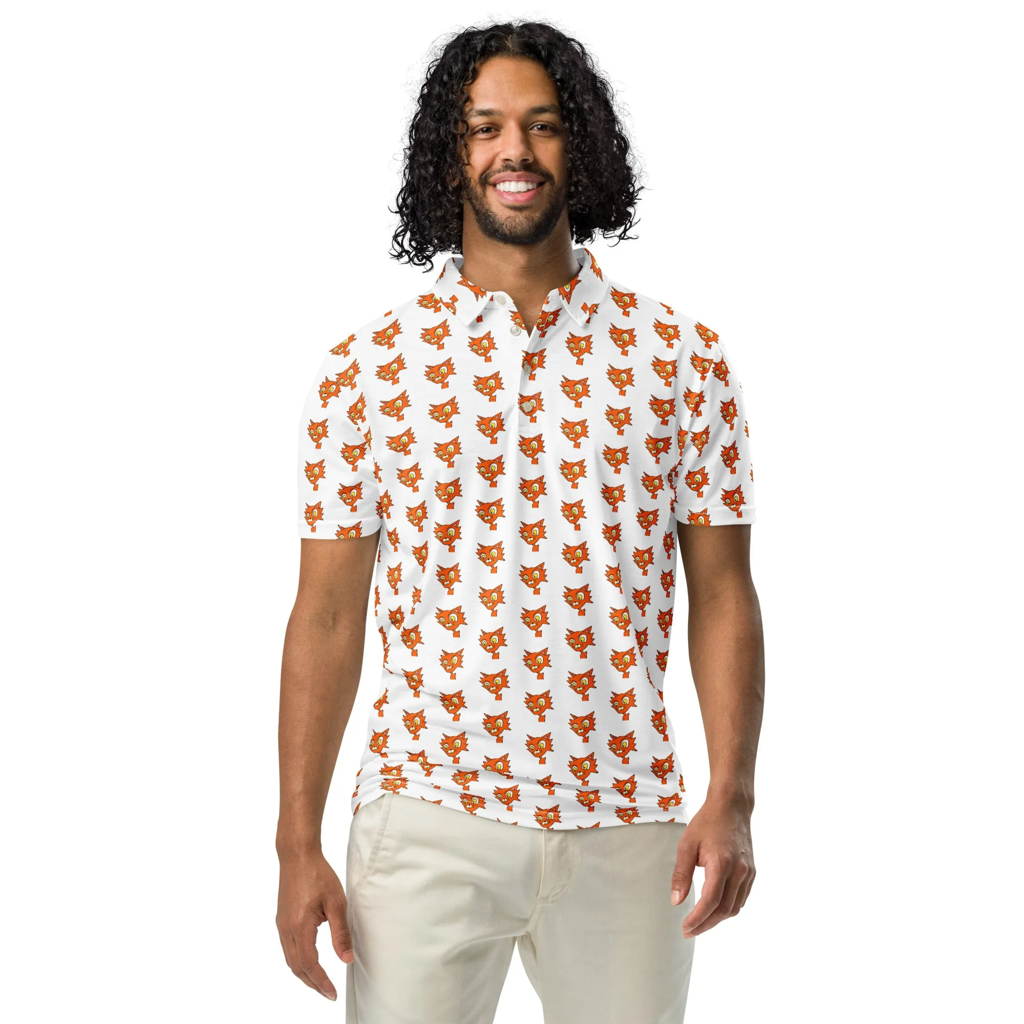 Krazy Kitty Karl Men’s slim fit polo