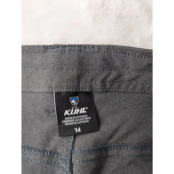 Kuhl Capri Pants Womens 14 Gray Trekr Kapri Outdoor Camp Hike Travel Crop pants
