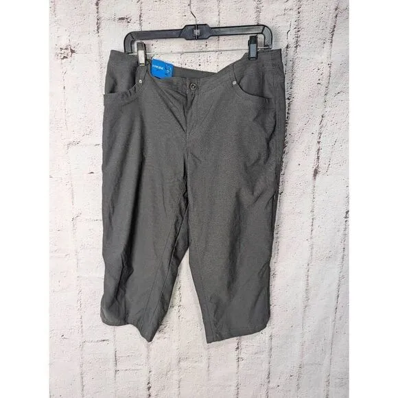 Kuhl Capri Pants Womens 14 Gray Trekr Kapri Outdoor Camp Hike Travel Crop pants