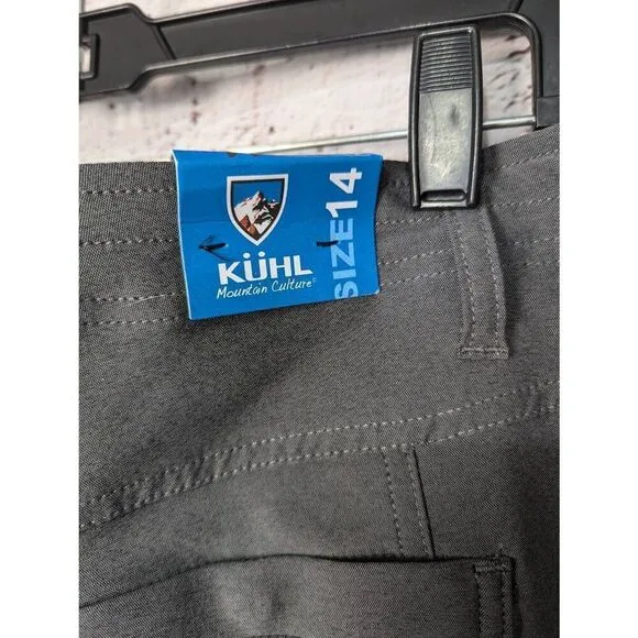 Kuhl Capri Pants Womens 14 Gray Trekr Kapri Outdoor Camp Hike Travel Crop pants